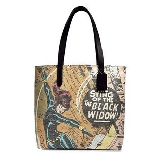 Coach marvel black widow tote